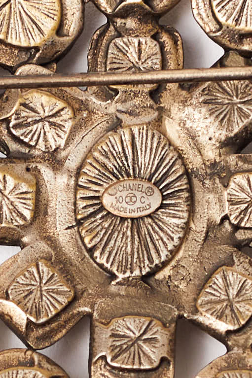 Chanel <br> Cruise 2010 CC logo glitter brooch