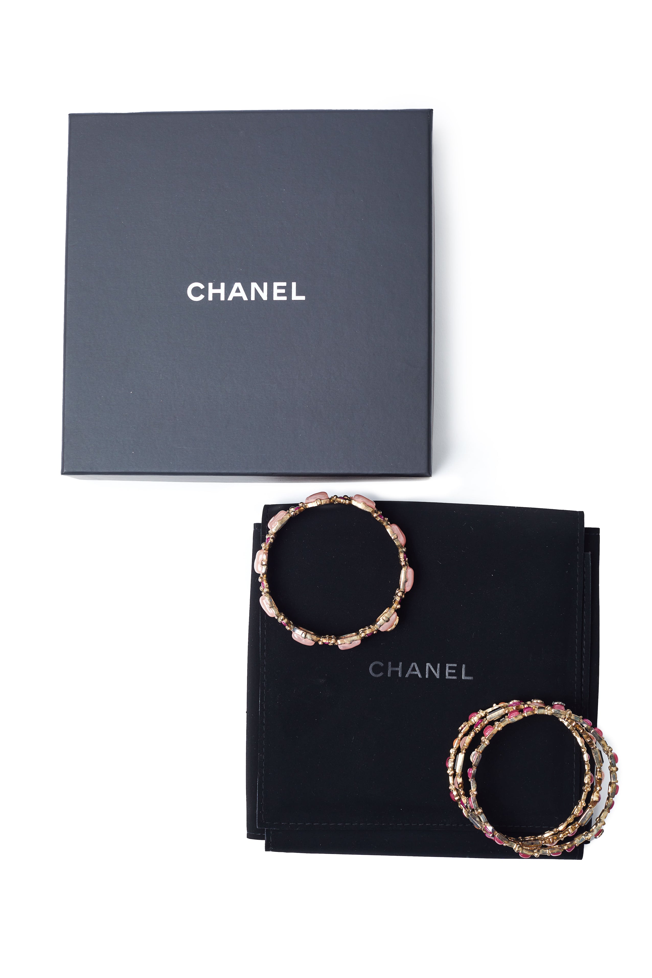Chanel <br> S/S 2012 jewelled CC logo bracelet set