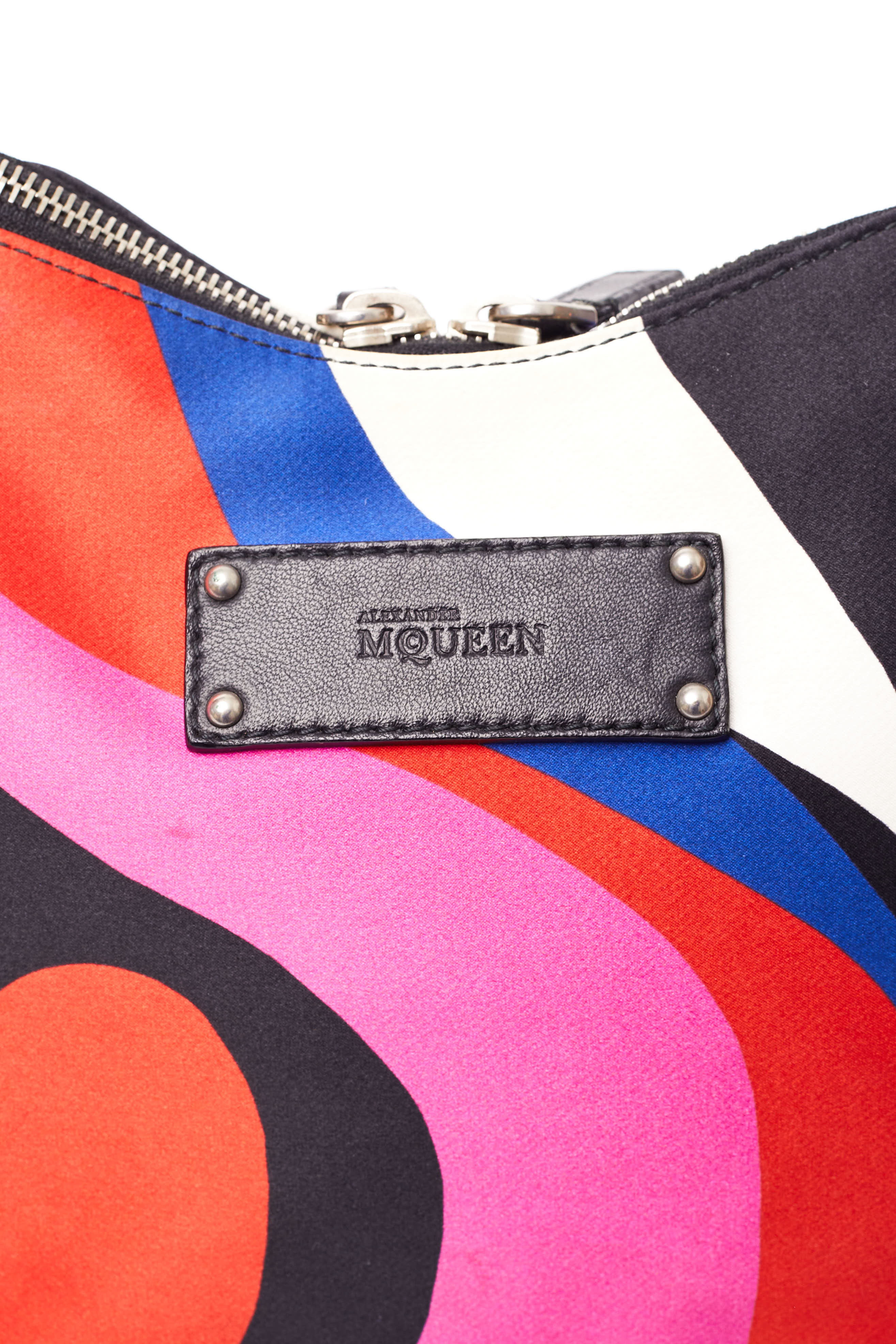 Alexander McQueen <br> De Manta heart print silk clutch bag
