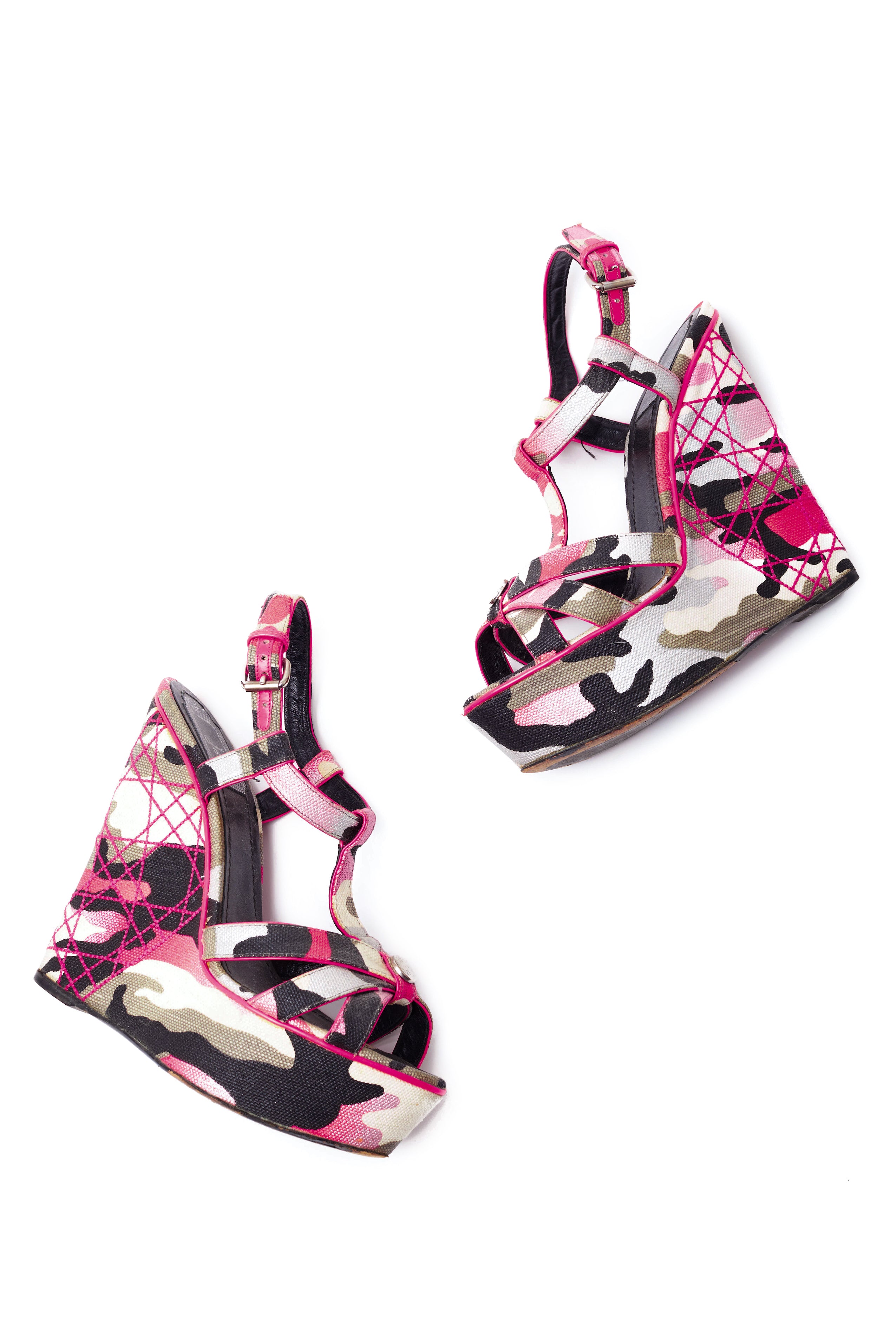 Christian Dior <br> 2011 Anselm Reyle limited edition camouflage wedges