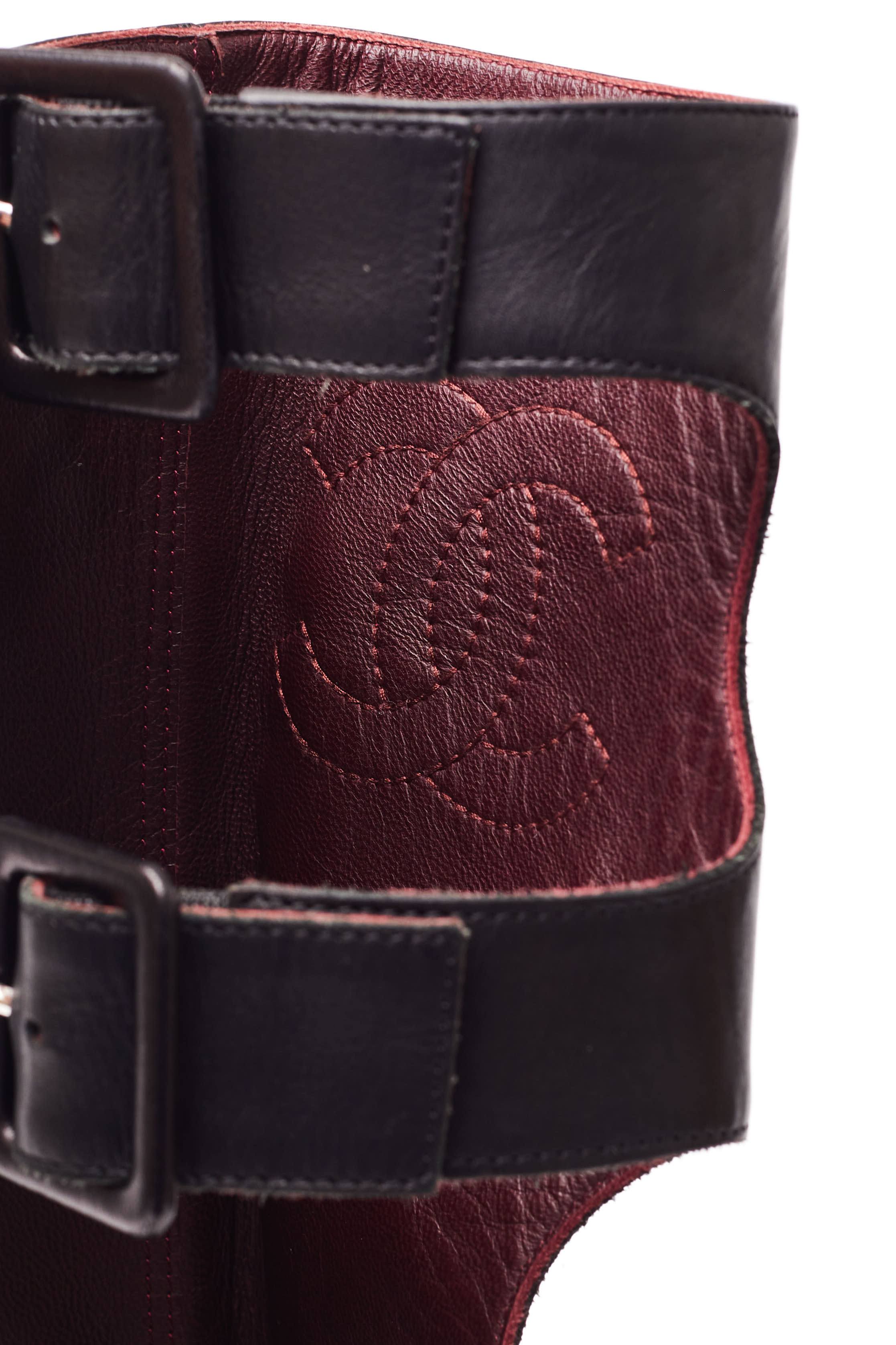 Chanel <br> F/W 2007 runway cut-out leather boots