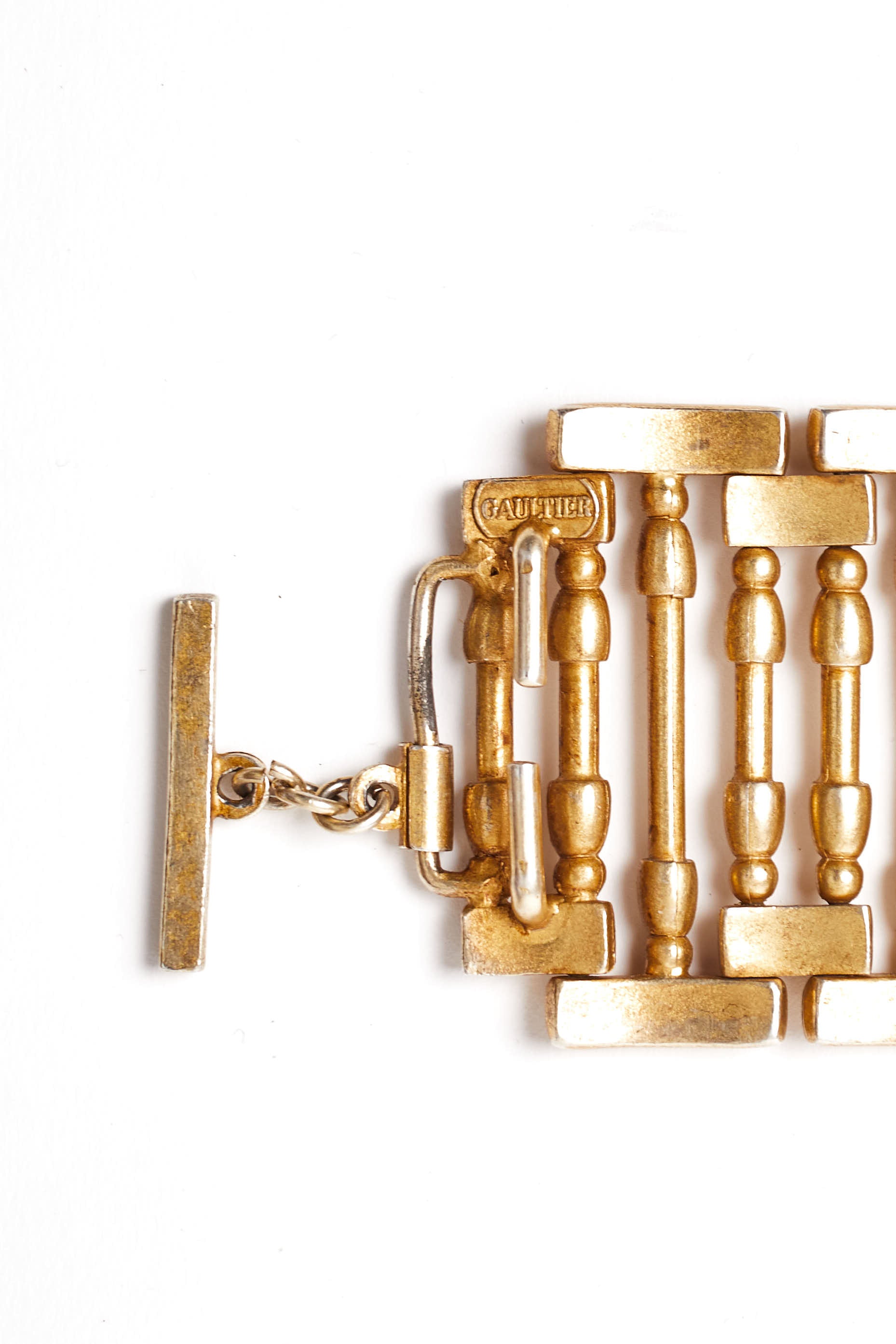 Jean Paul Gaultier <br> 90's gold sculptural column choker