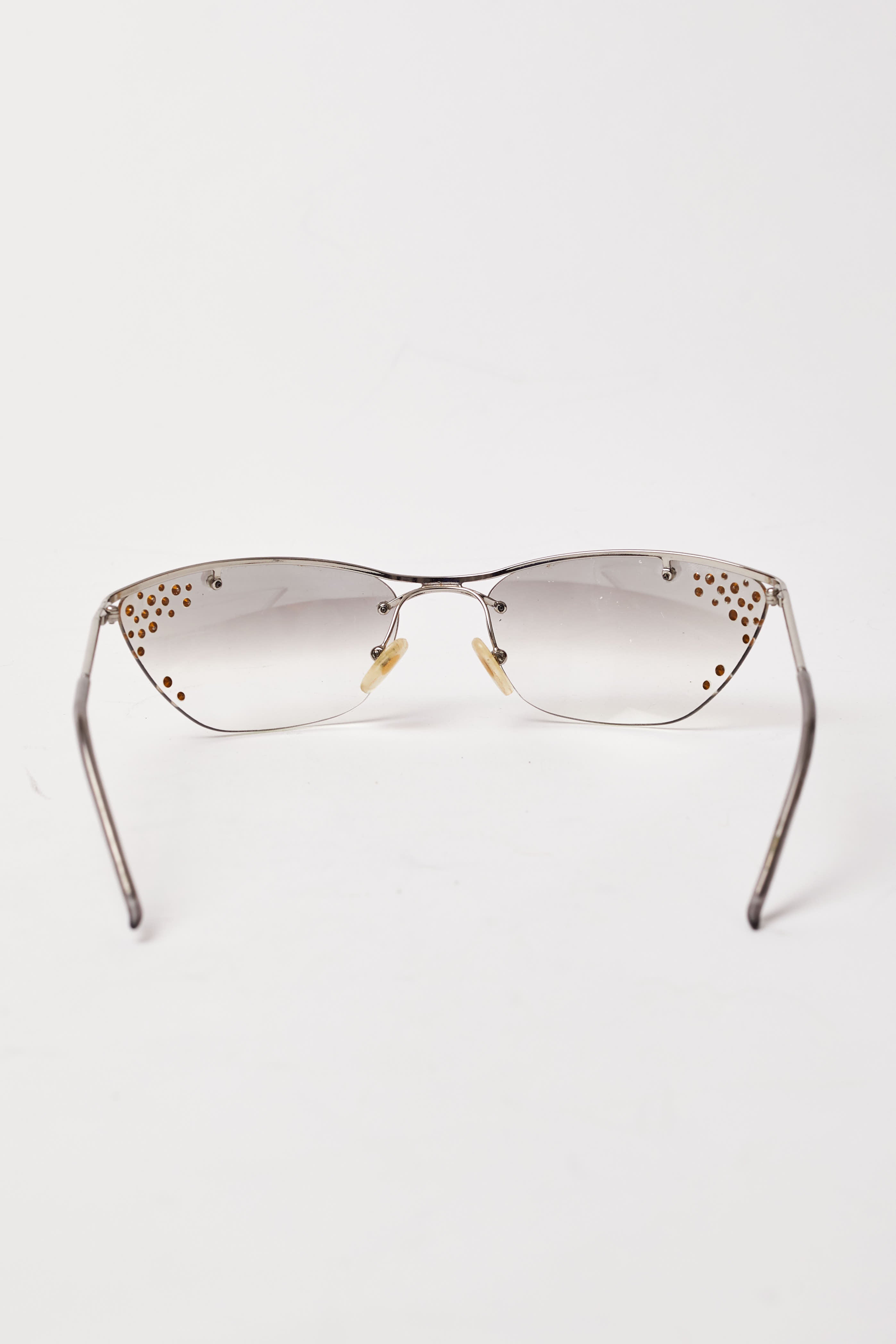 Christian Dior <br> Y2K John Galliano Flash rimless sunglasses with crystals