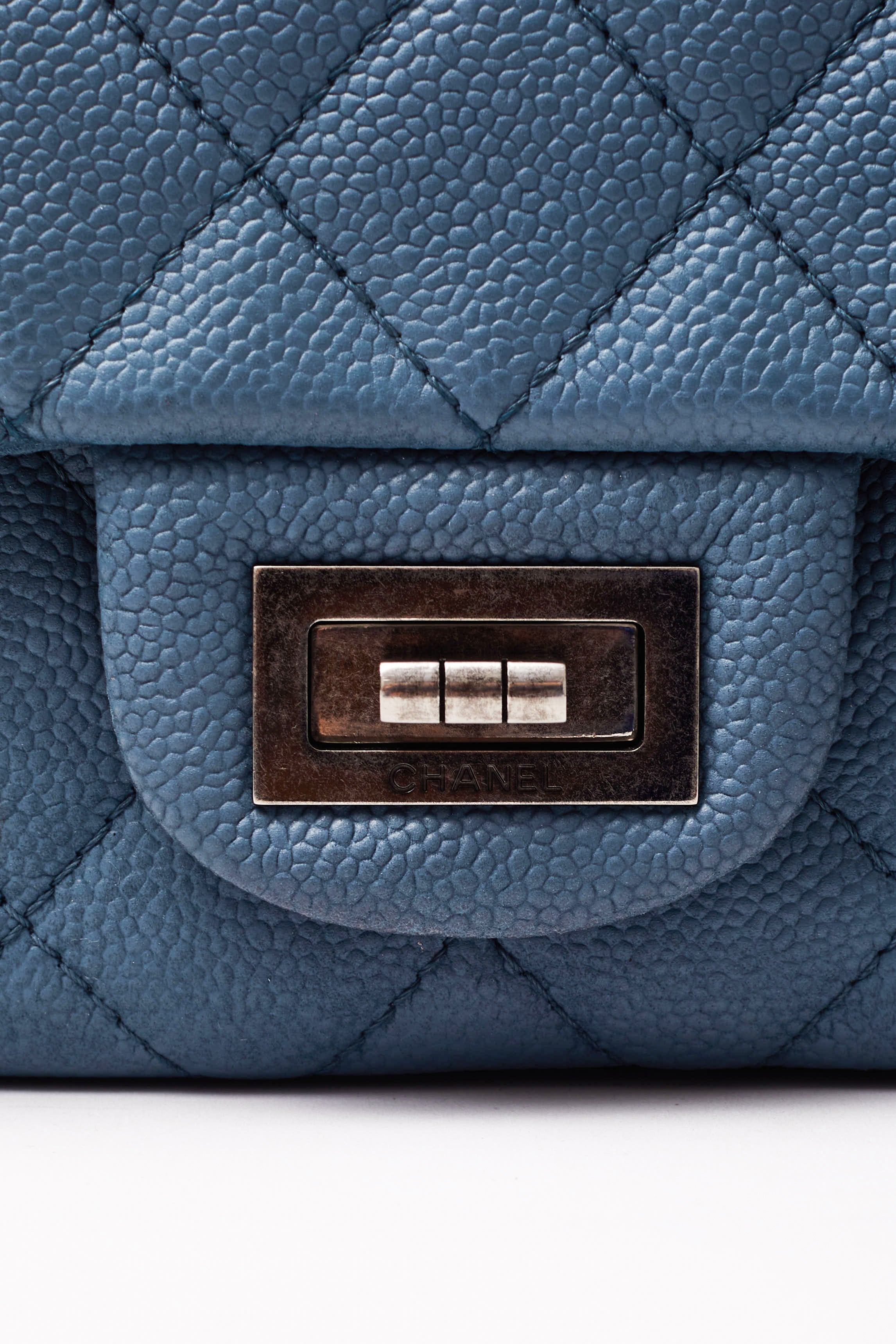 Chanel <br> Pre-Fall 2013 large 2.55 bag with gunmetal gray hardware