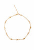 Celine <br> 70's Triomphe gold plated logo chain necklace