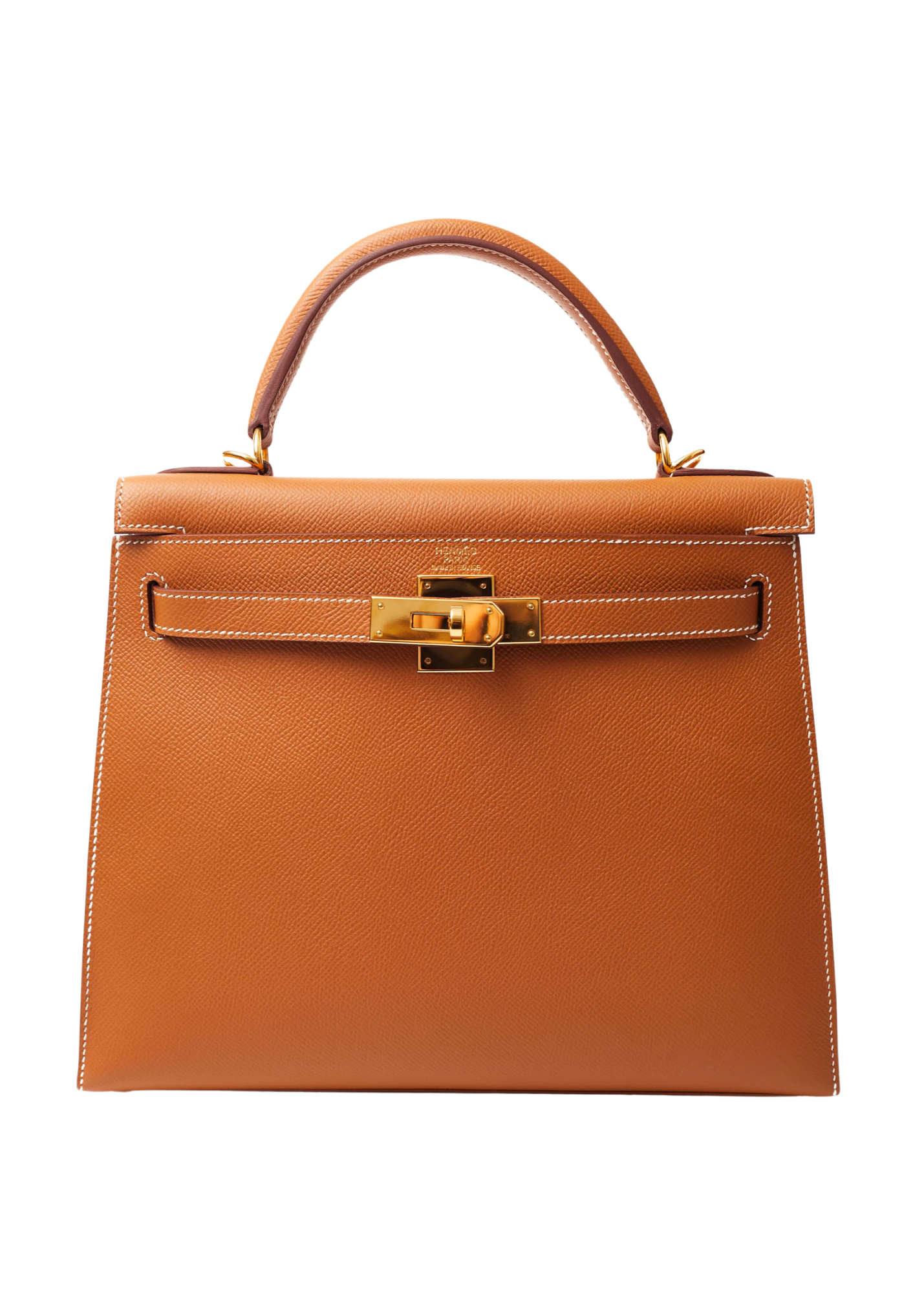 Hermès Paris <br> 2019 Kelly 28 in Gold Veau Epsom leather with Gold hardware