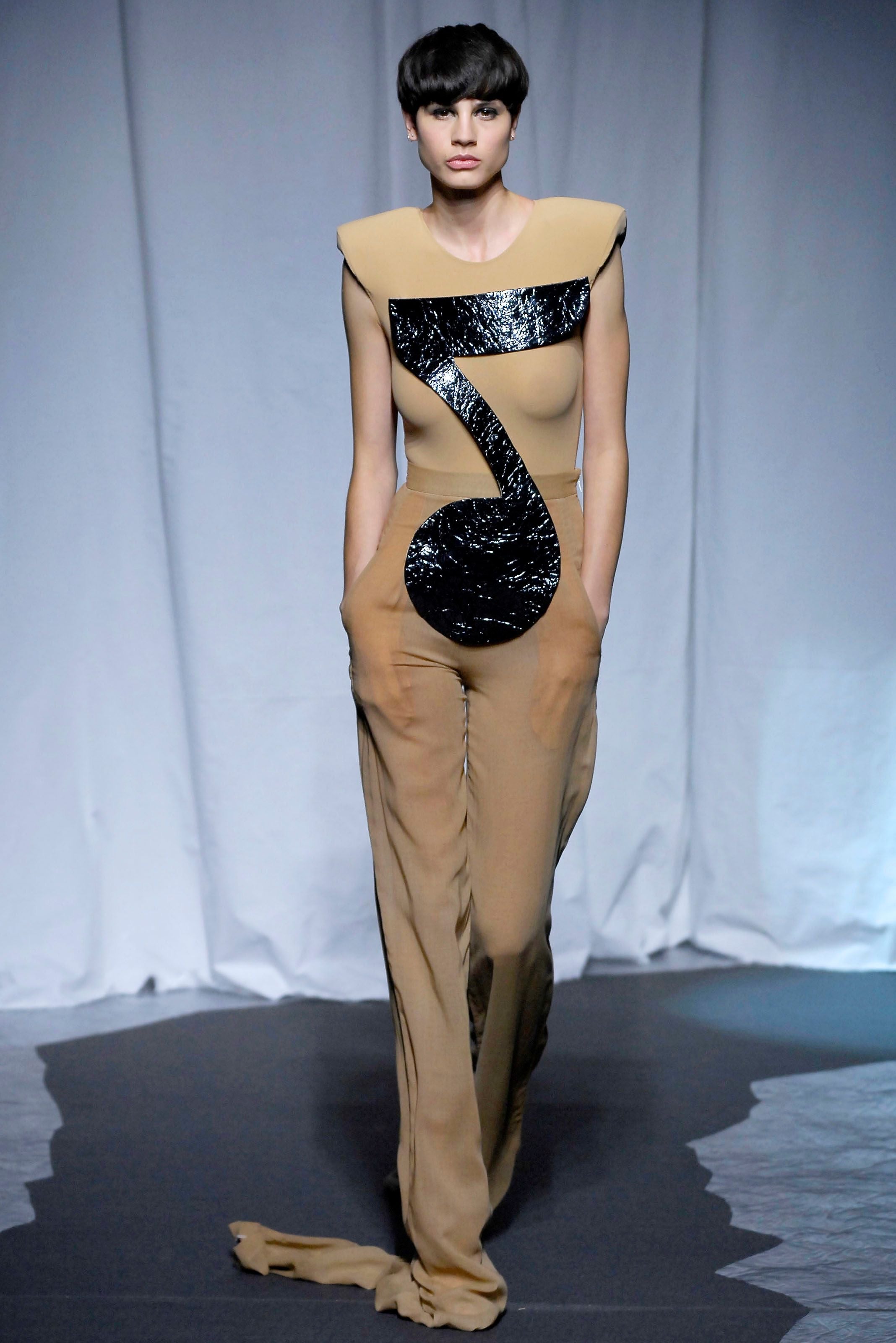 Maison Martin Margiela <br> S/S 2007 runway padded shoulder bodysuit