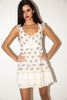 Prada <br> 2010 lip print babydoll ruffled lace dress