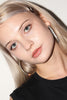 Vintage <br> 70's oversized crystal studded hoop earrings