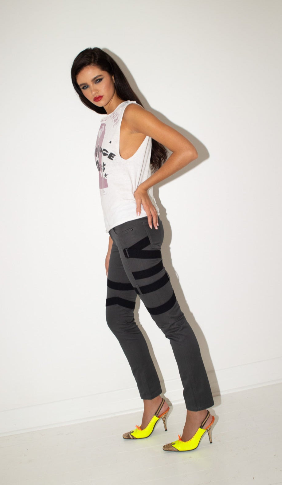 Gucci <br> S/S 2009 elastic bondage strap jeans