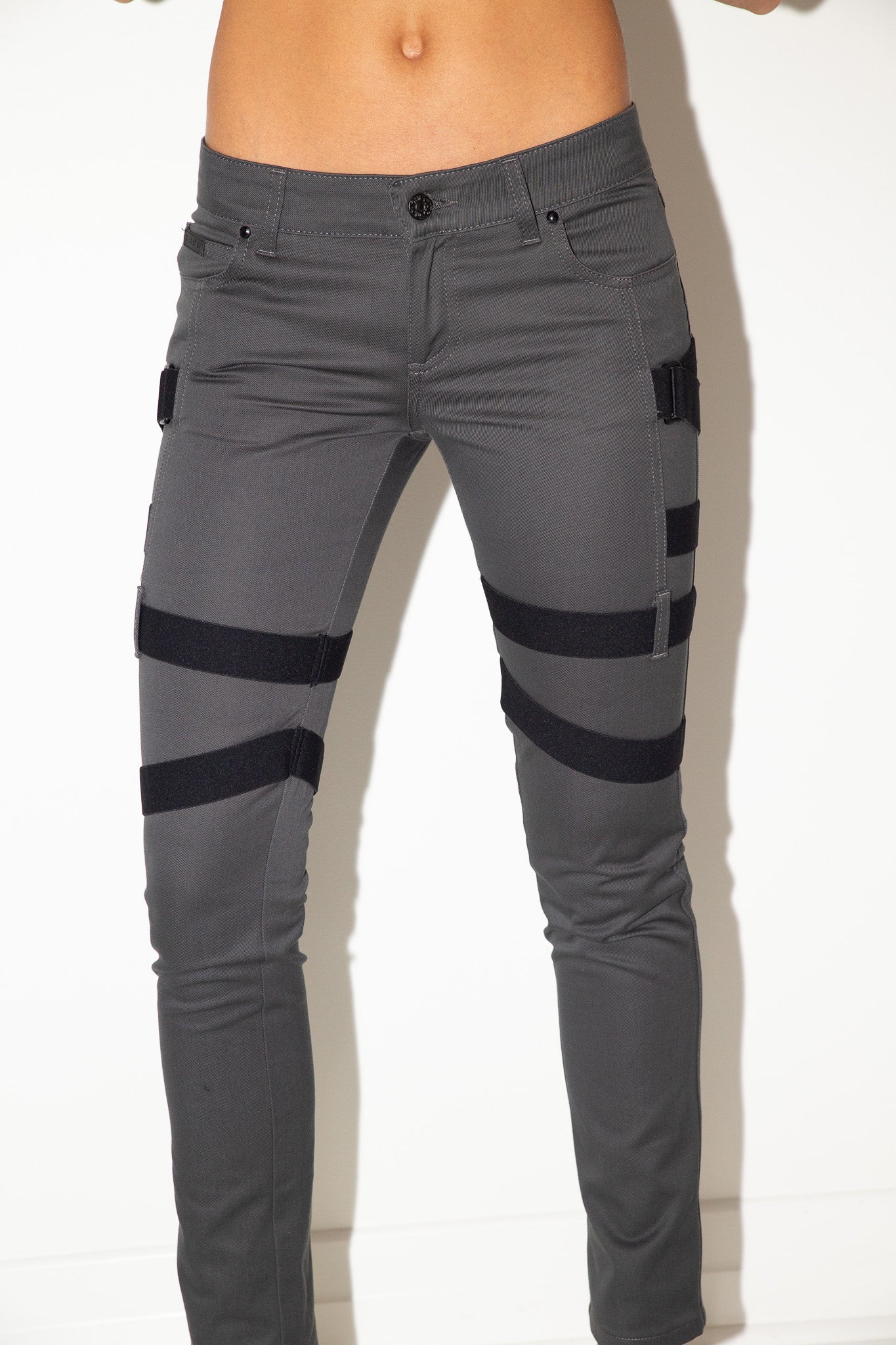 Gucci <br> S/S 2009 elastic bondage strap jeans