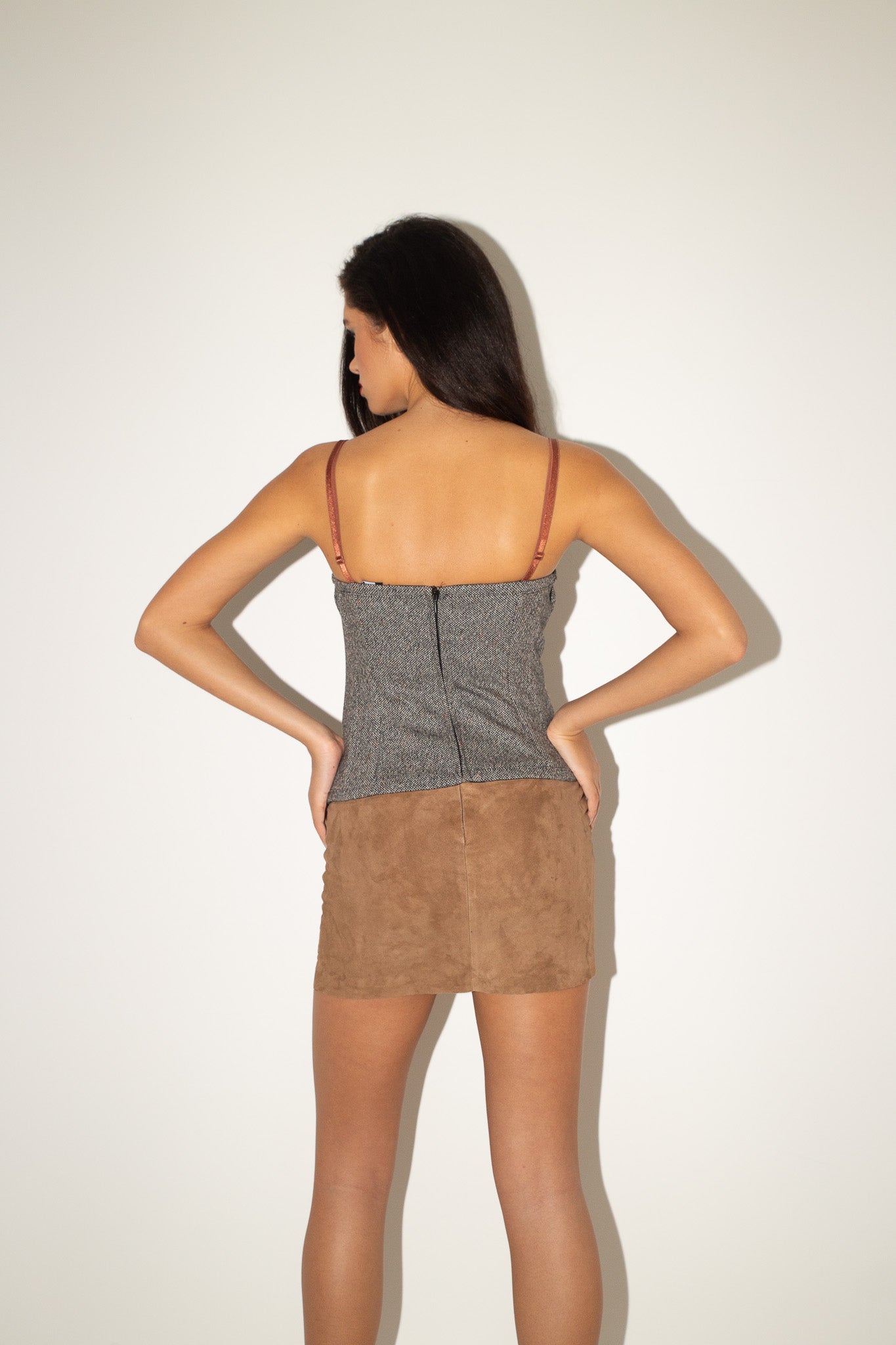 Gucci <br> 2000's Tom Ford suede ultra mini skirt