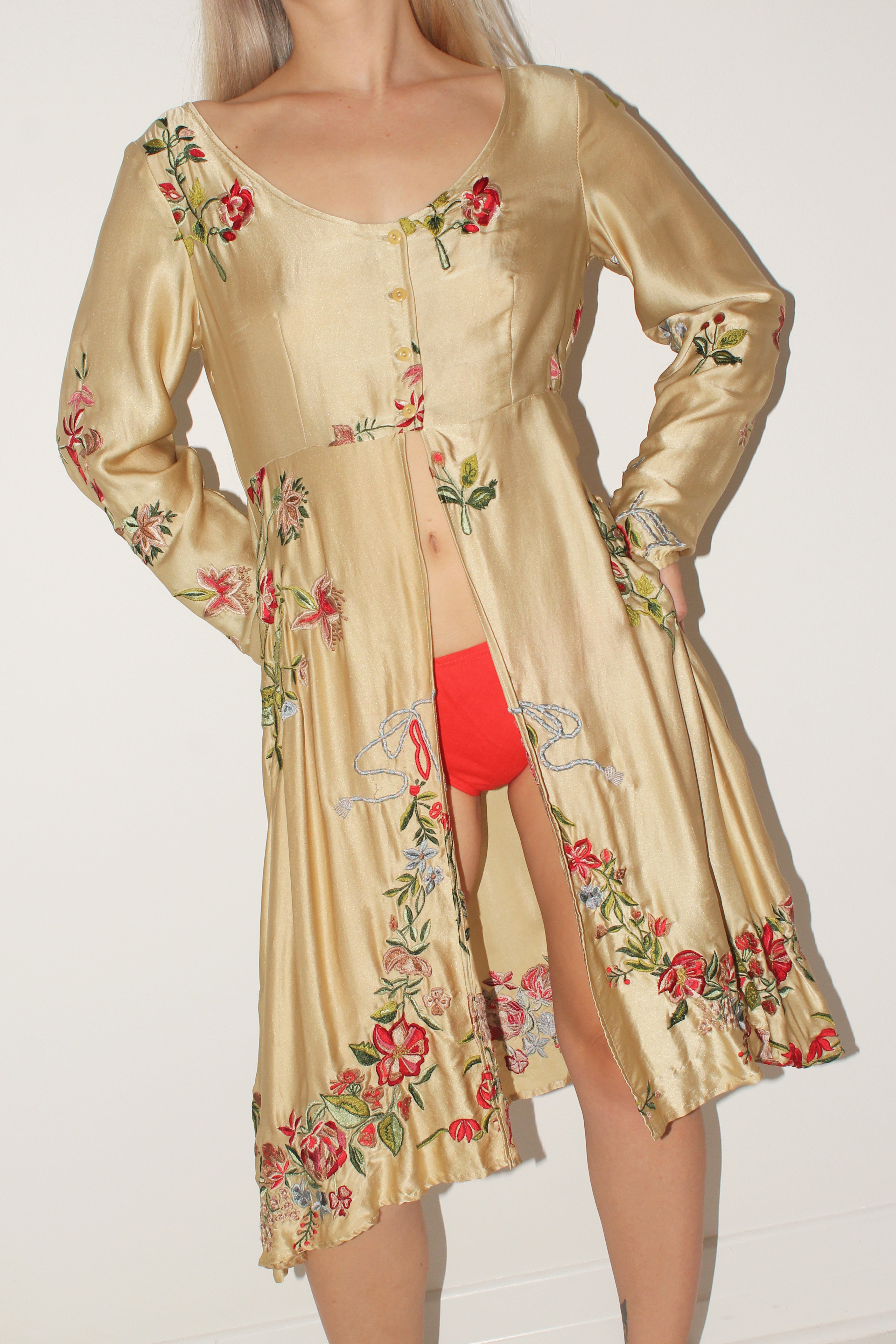 Trelise Cooper <br> 00's embroidered silk tunic dress