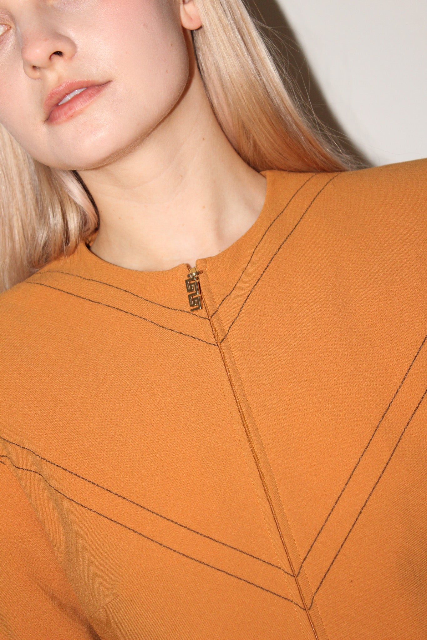 Versace <br> 90's Couture structured jacket with gathered back detail