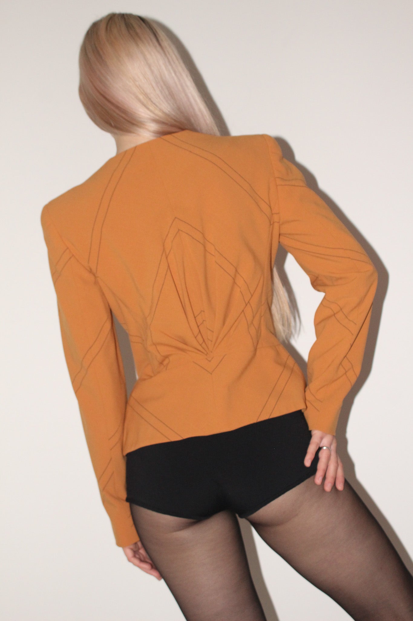 Versace <br> 90's Couture structured jacket with gathered back detail