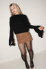 Helmut Lang <br> 2000's cropped ruffle cuff knit sweater