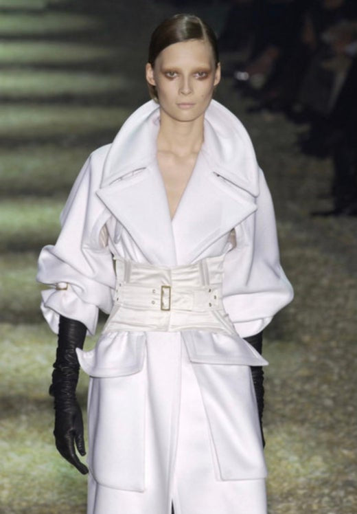 Gucci <br> Tom Ford F/W 2003 runway & campaign coat with corset belt