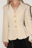 Louis Feraud <br> 80's tailored jacket with lace insets & bows