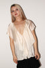 Lanvin <br> F/W 2014 reversible plunge ruffle blouse