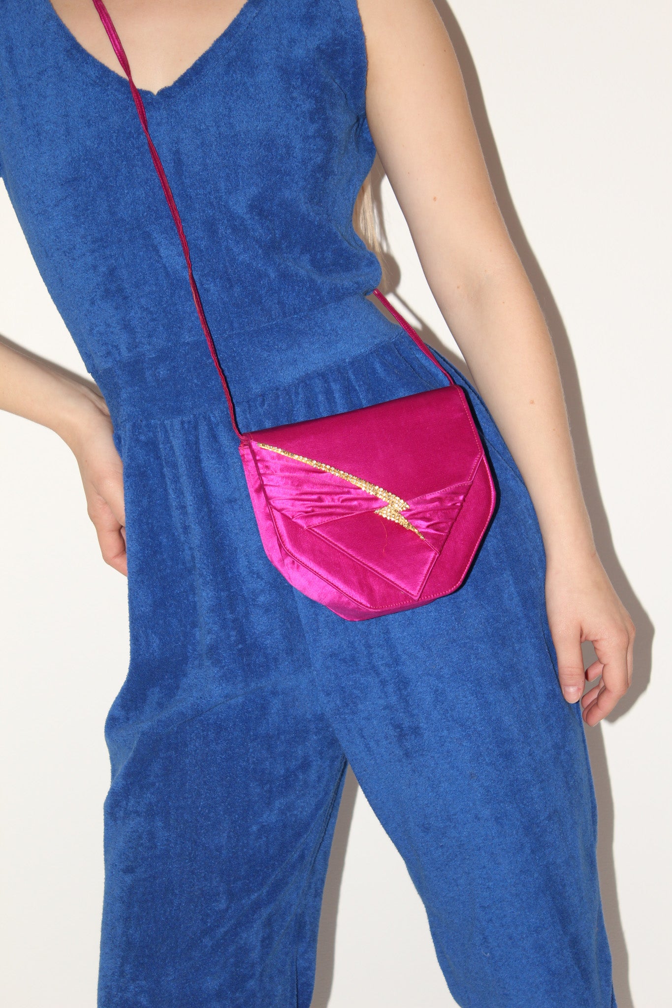 Sandy Shaw <br> 70's terry towelling scoop back jumpsuit