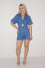 Stella McCartney <br> Resort 2015 denim cut-out romper