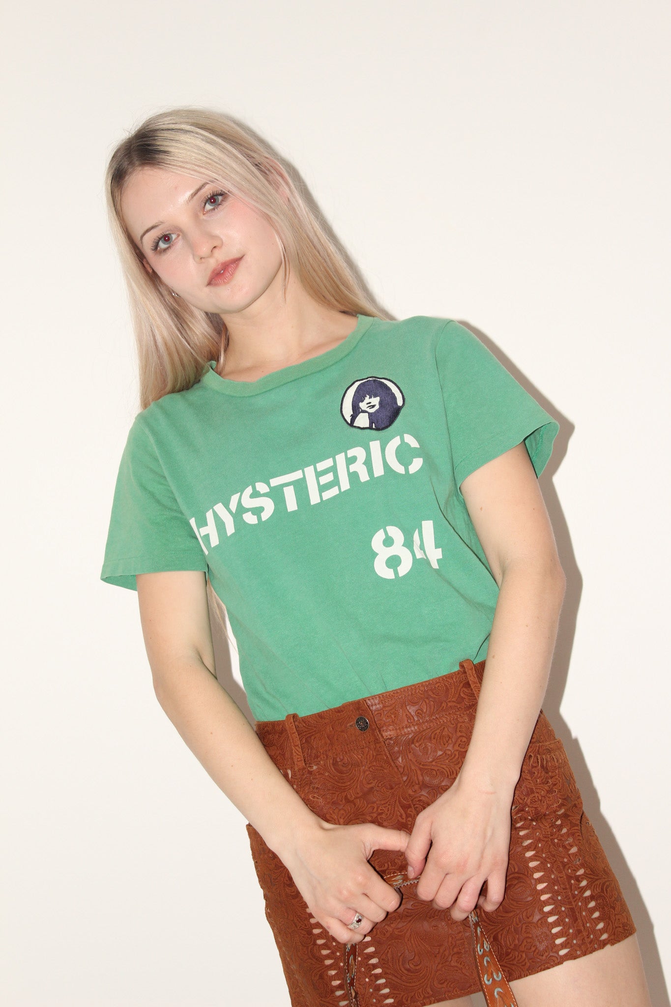 Hysteric Glamour <br> 2000's graphic print embroidered patch tee