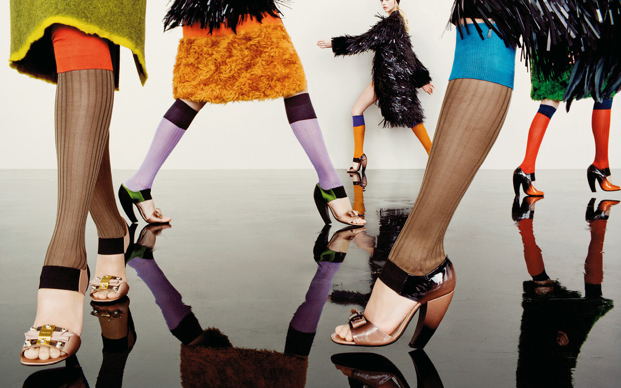 Prada <br> F/W 2007 runway satin logo peep toe heels