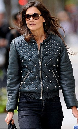 Isabel Marant <br> Mainline studded & quilted leather bomber jacket