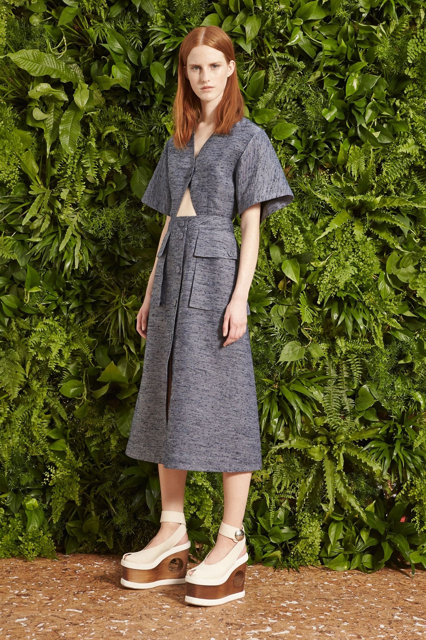 Stella McCartney <br> Resort 2015 denim cut-out romper