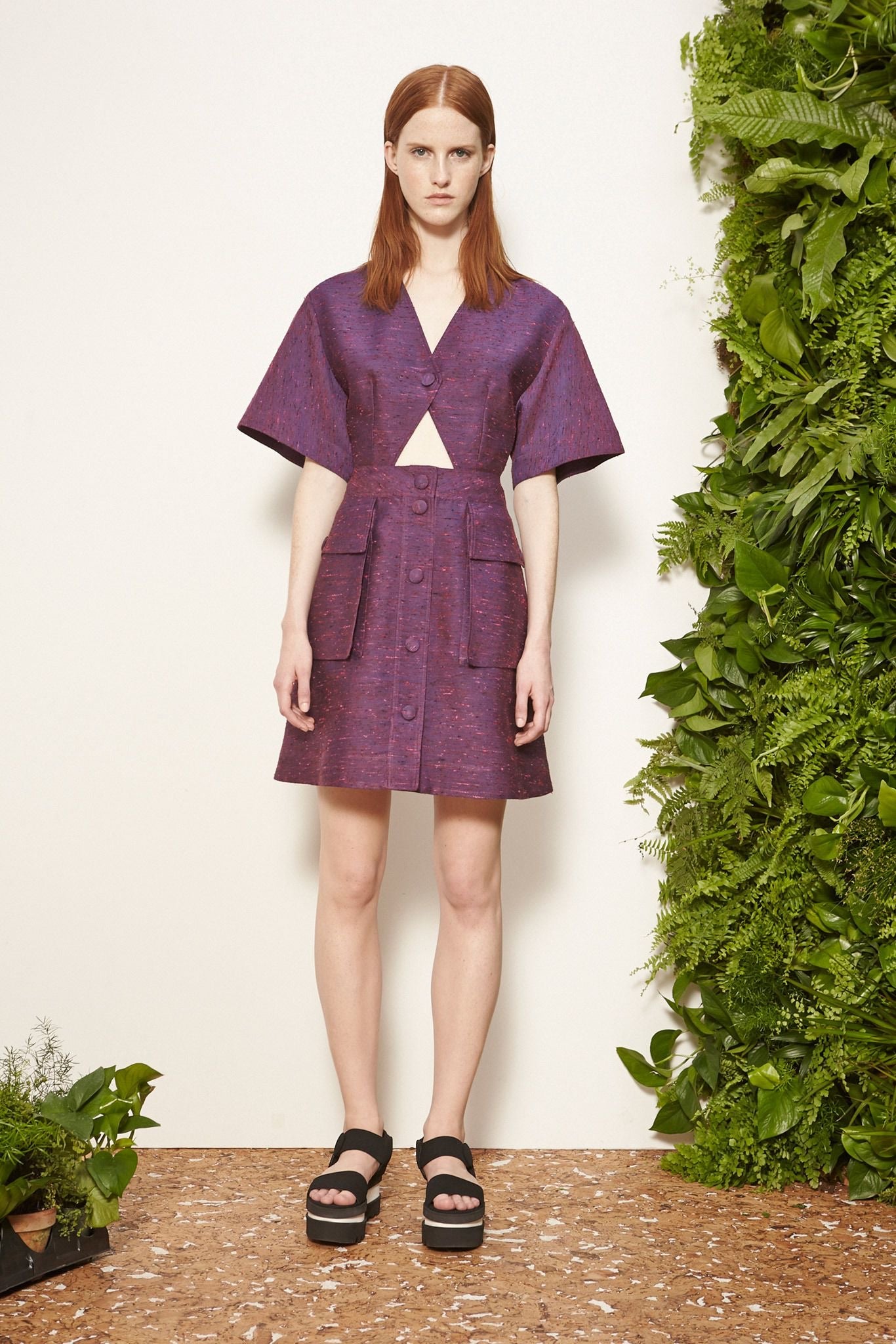 Stella McCartney <br> Resort 2015 denim cut-out romper