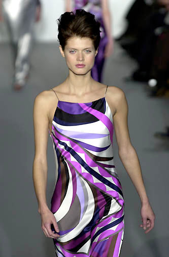 Emilio Pucci <br> F/W 2000 runway silk side slit maxi dress