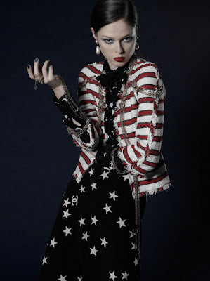 Chanel <br> S/S 2008 runway & campaign striped tweed blazer