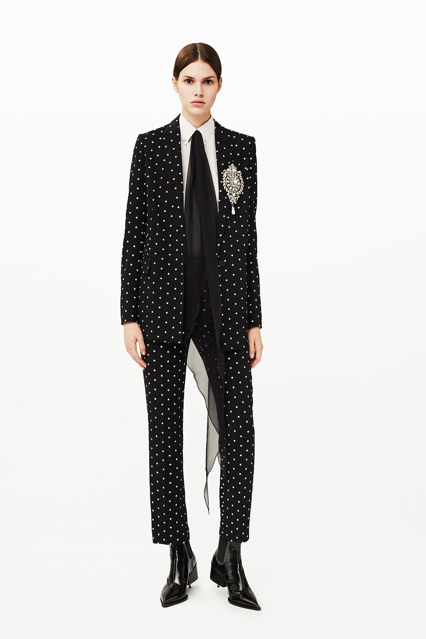 Givenchy <br> Pre-Fall 2015 Lookbook cross print tailored suit