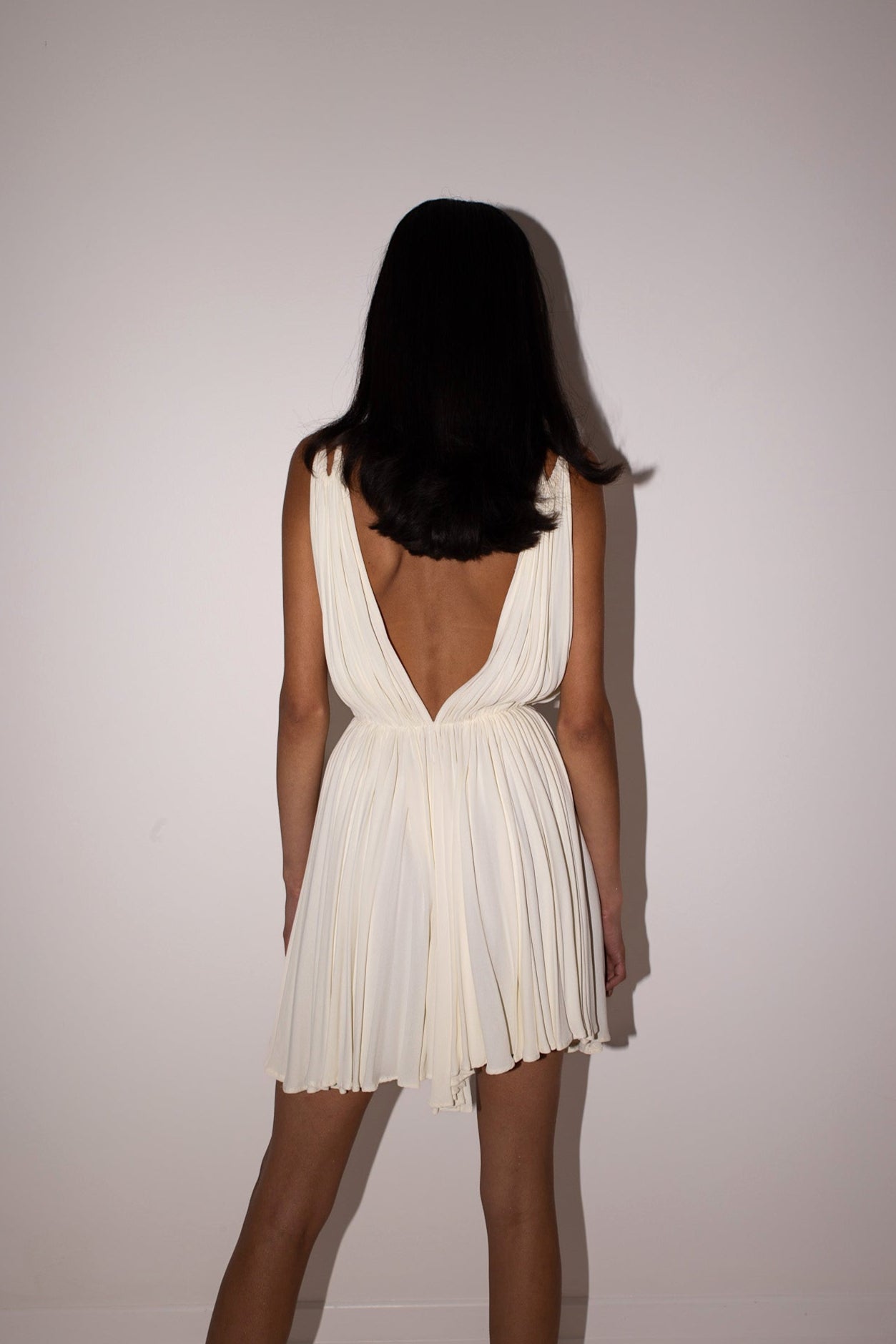 Plein Sud <br> 90's draped & pleated goddess mini dress