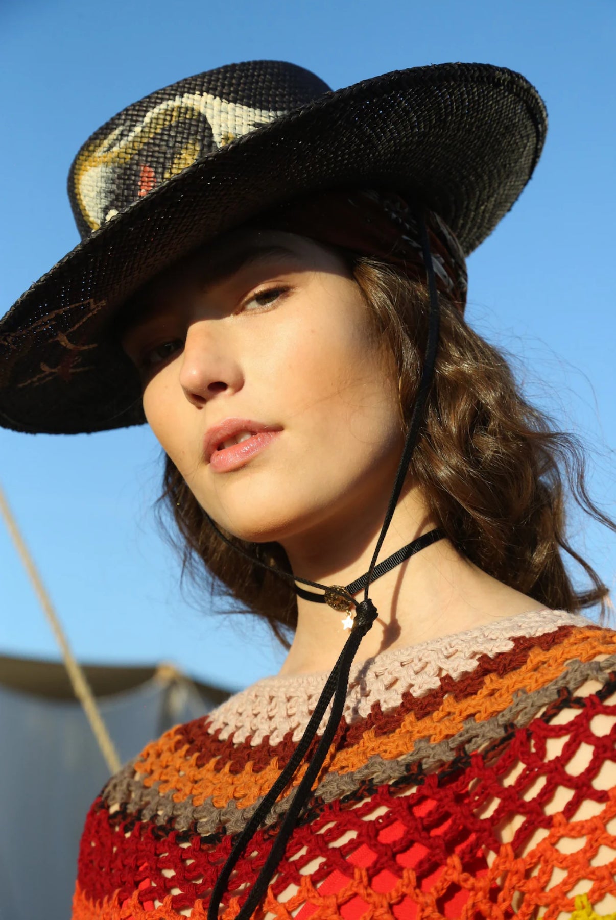 Christian Dior <br> Resort 2018 runway stripe knit crochet jumper