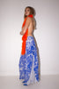 Jacqueline De Ribes <br> 70's multi layer printed silk maxi skirt