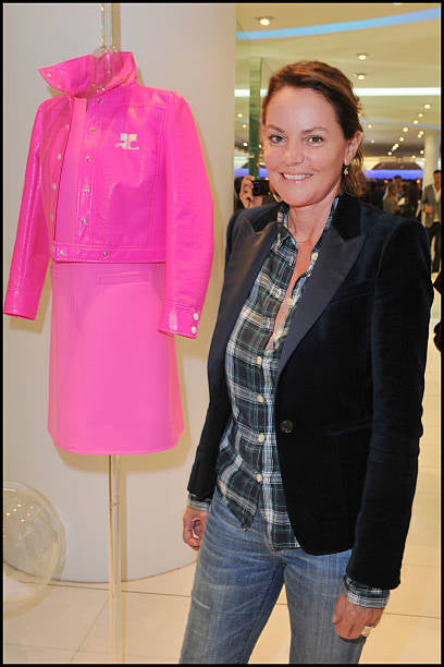 Courreges <br> 90's neon pink vinyl logo bomber jacket
