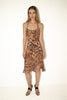 Versace <br> F/W 2003 runway silk chiffon cross back print dress