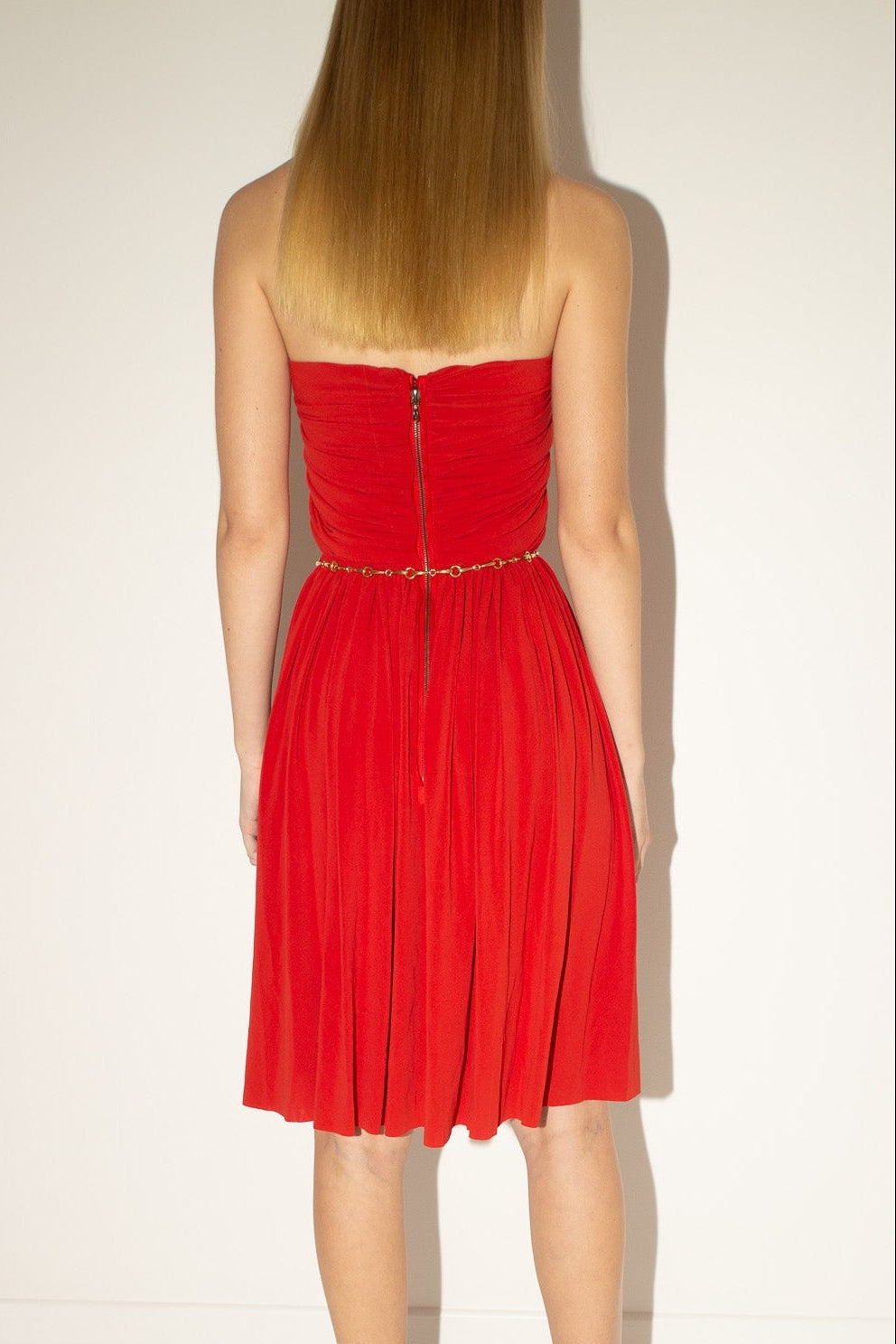 Lanvin <br> Resort 2012 strapless grecian draped dress
