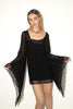 Valentino <br> F/W 1994 runway & campaign silk chiffon dramatic sleeve dress