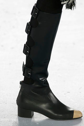 Chanel <br> F/W 2007 runway cut-out leather boots