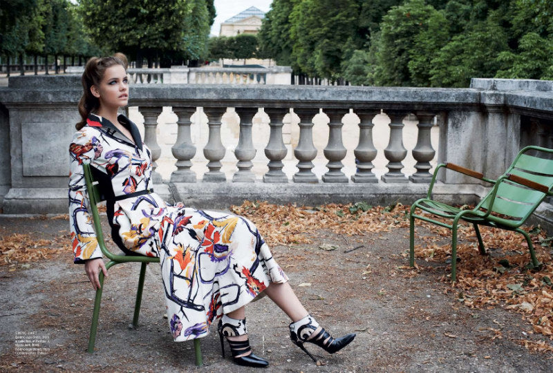 Balenciaga <br> Nicolas Ghesquière F/W 2011 runway & campaign silk print button down