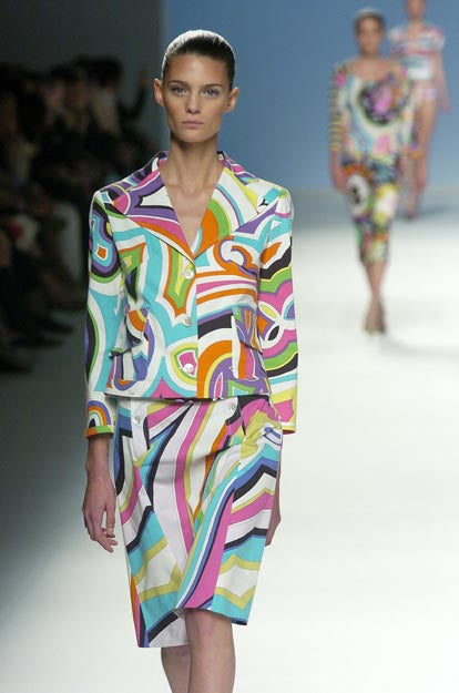 Emilio Pucci <br> S/S 2005 rainbow printed cotton cap