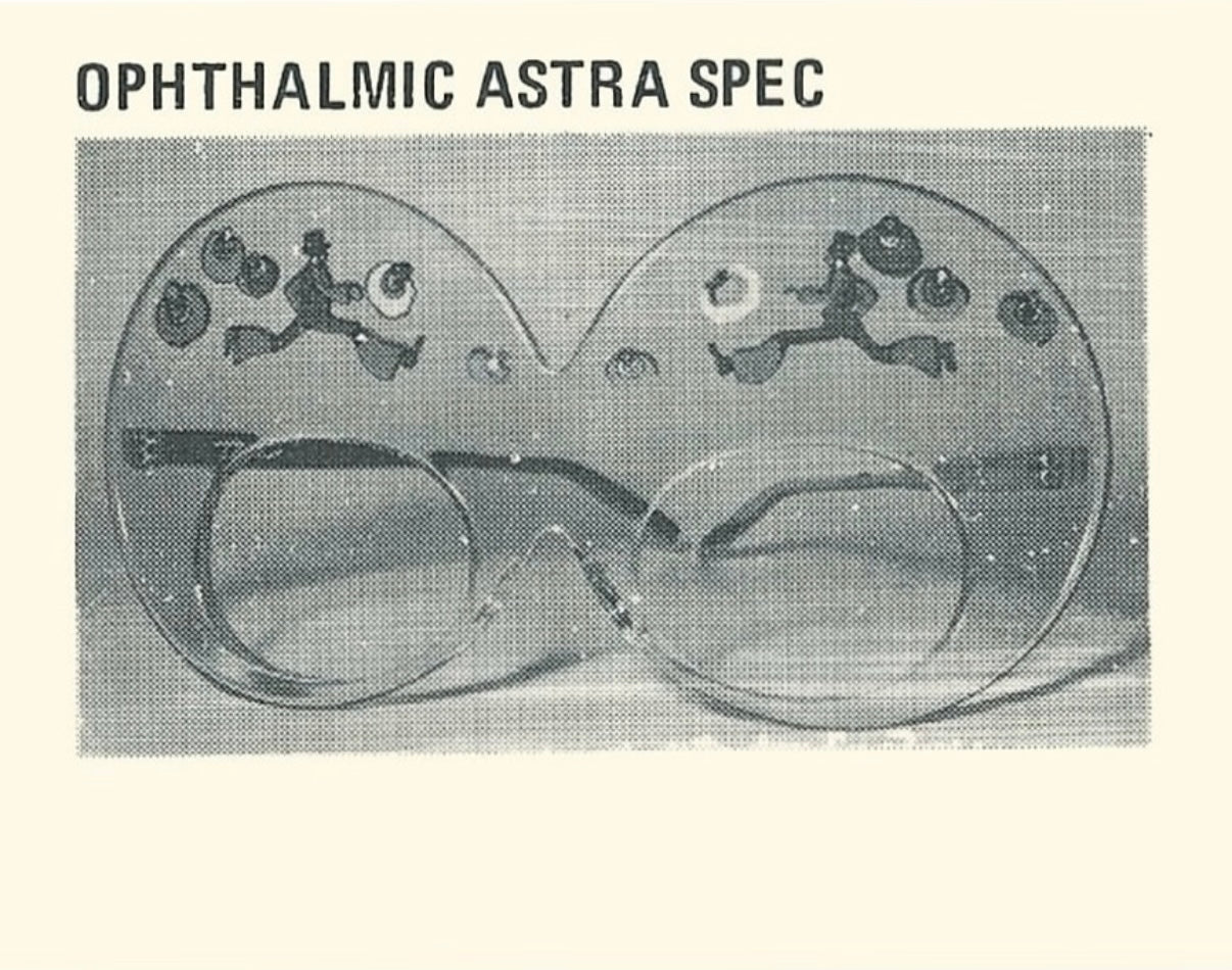 Peter Max <br> 1960's Astra Specs x Tura graphic print oversized sunglasses
