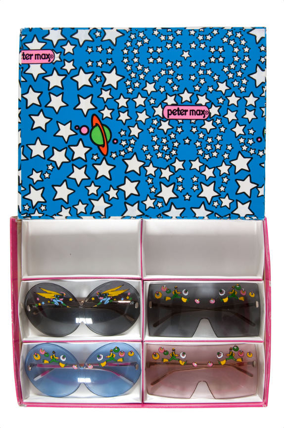 Peter Max <br> 1960's Astra Specs x Tura graphic print oversized sunglasses