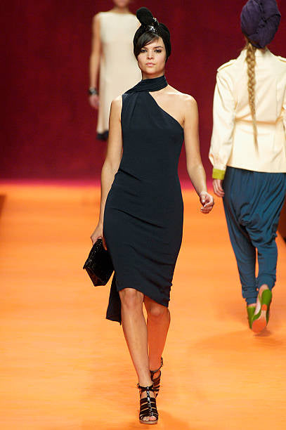 Hermès Paris <br> S/S 2008 Jean Paul Gaultier runway one shoulder dress
