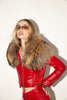 Dsquared2 <br> F/W 2007 leather biker jacket with removable fur collar