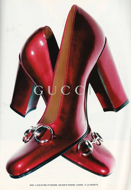 Gucci <br> Tom Ford F/W 1995 runway patent leather horsebit heeled loafers