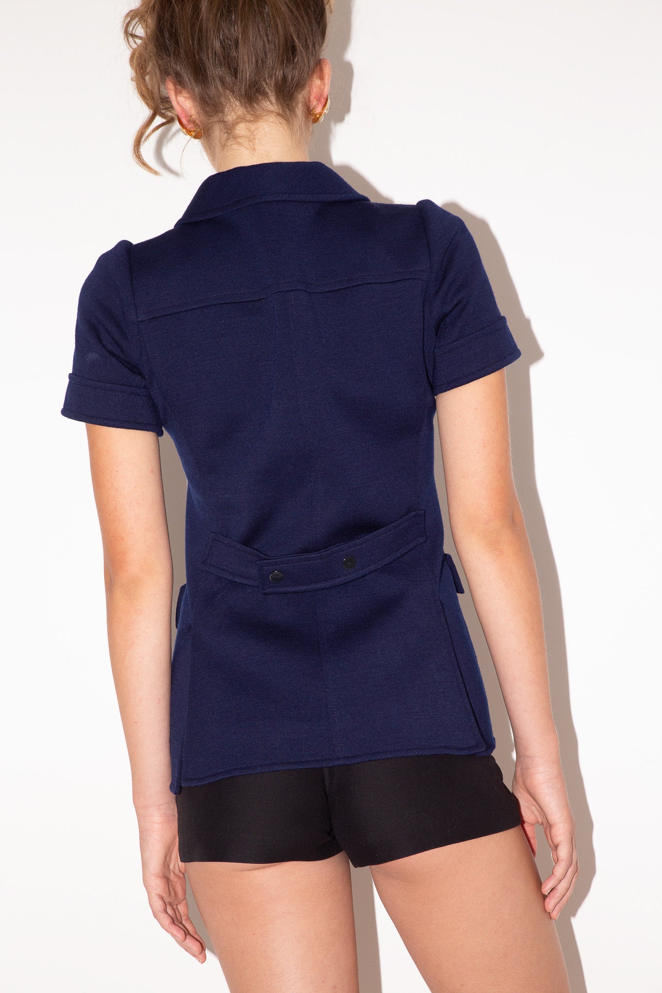 Courreges <br> 70's Hyperbole zipper logo tunic top