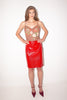 Emanuel Ungaro <br> 90's patent leather croc print pencil skirt